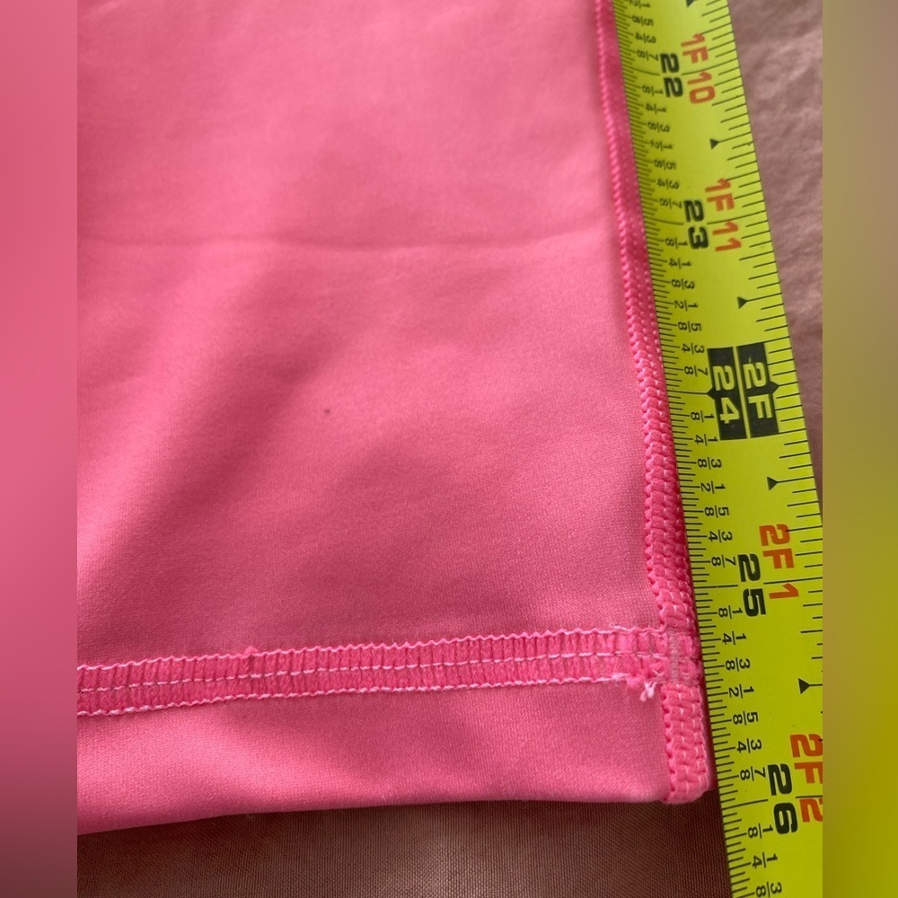 NWT aim’n Sportswear Signature Pink Stripe Tights Size Medium, Pink/White - Picture 10 of 11